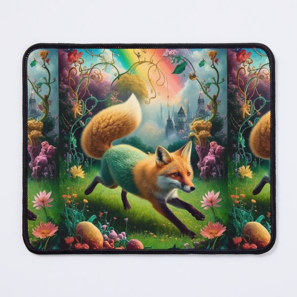 Item preview, Fox Portrait. Spring fox, floral fox, vintage fox, fox painting, Hieronymus Bosch style designed and sold by FoxVibes.