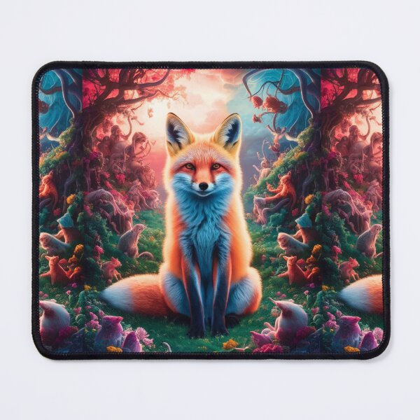 Item preview, Fox Portrait. Spring fox, floral fox, vintage fox, fox painting, Hieronymus Bosch style designed and sold by FoxVibes.