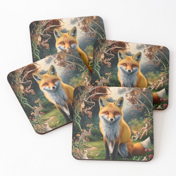 Artikelvorschau, Fuchs-Portrait. Frühlingsfuchs, Blumenfuchs, Vintage-Fuchs, Fuchs-Malerei, Hieronymus Bosch-Stil entworfen und verkauft von FoxVibes.