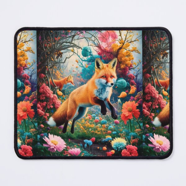 Item preview, Fox Portrait. Spring fox, floral fox, vintage fox, fox painting, Hieronymus Bosch style designed and sold by FoxVibes.