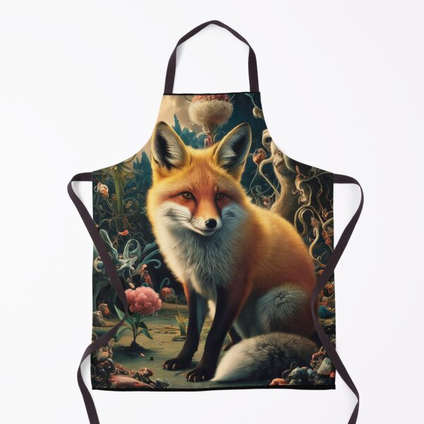 Artikelvorschau, Fuchs-Portrait. Frühlingsfuchs, Blumenfuchs, Vintage-Fuchs, Fuchs-Malerei, Hieronymus Bosch-Stil entworfen und verkauft von FoxVibes.