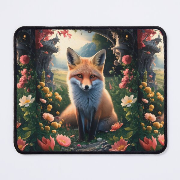 Item preview, Fox Portrait. Spring fox, floral fox, vintage fox, fox painting, Hieronymus Bosch style designed and sold by FoxVibes.