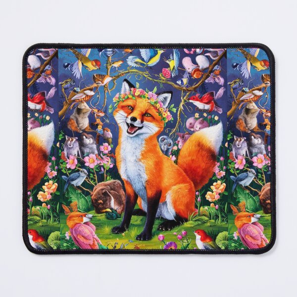 Item preview, Fox Portrait. Spring fox, floral fox, vintage fox, fox painting, Hieronymus Bosch style designed and sold by FoxVibes.