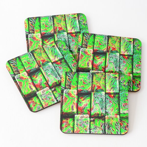 Item preview, Face In The Wall. Green Abstract Walls Of Fame Aust designed and sold by WallsOfFameAust.