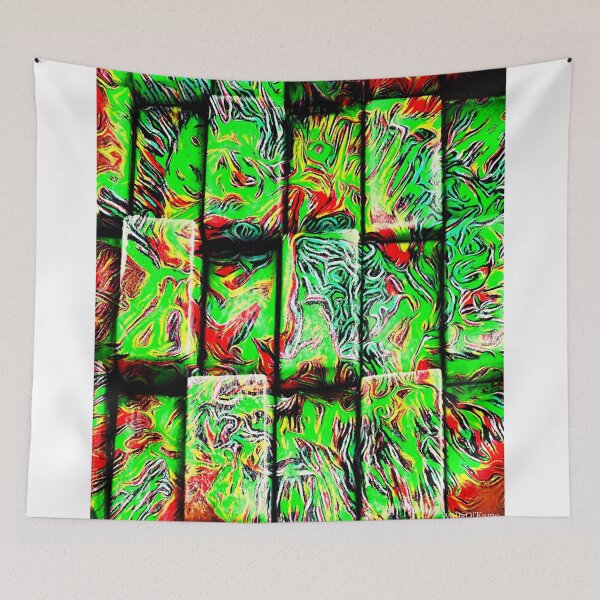Item preview, Face In The Wall. Green Abstract Walls Of Fame Aust designed and sold by WallsOfFameAust.