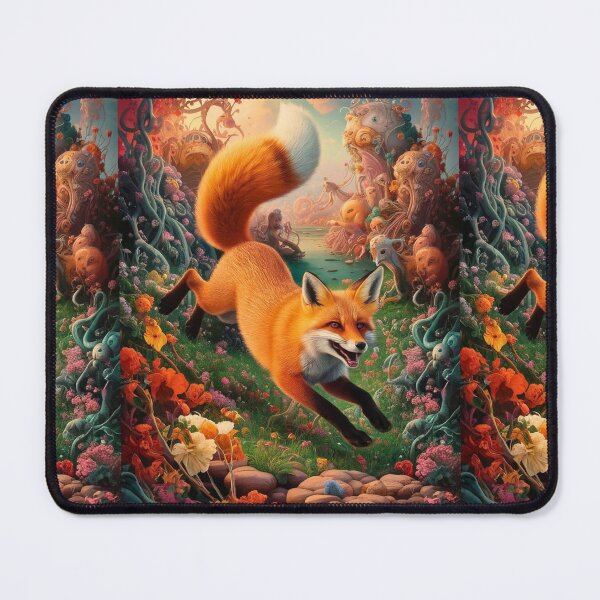 Item preview, Fox Portrait. Spring fox, floral fox, vintage fox, fox painting, Hieronymus Bosch style designed and sold by FoxVibes.