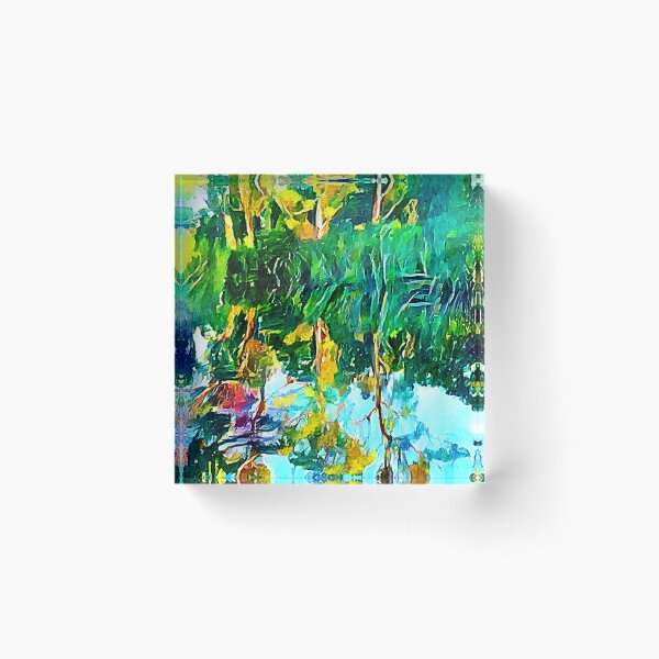 Item preview, Abstract Digital Painting Trees On A River From Walls Of Fame designed and sold by WallsOfFameAust.