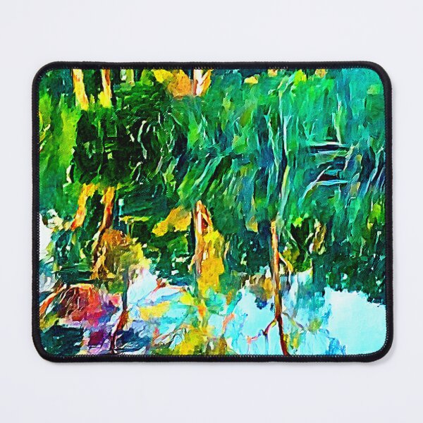 Item preview, Abstract Digital Painting Trees On A River From Walls Of Fame designed and sold by WallsOfFameAust.