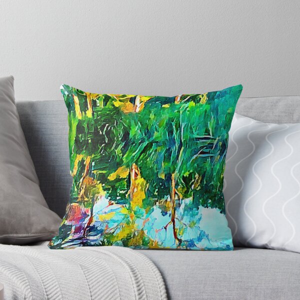 Item preview, Abstract Digital Painting Trees On A River From Walls Of Fame designed and sold by WallsOfFameAust.