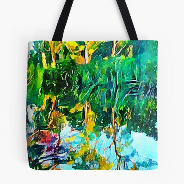 Item preview, Abstract Digital Painting Trees On A River From Walls Of Fame designed and sold by WallsOfFameAust.