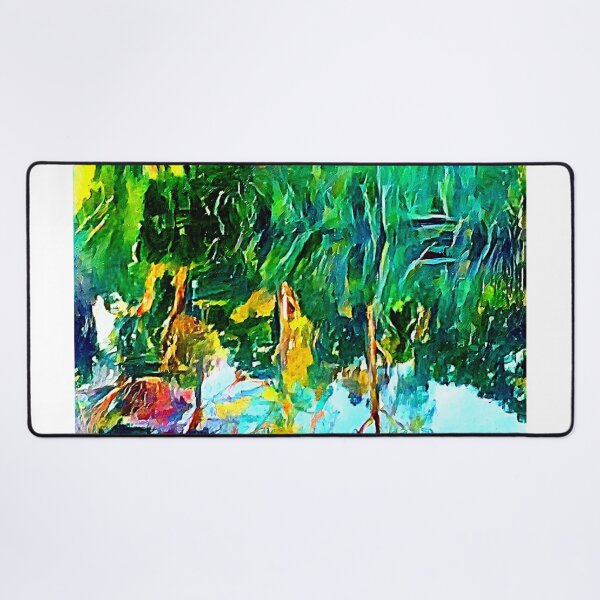 Item preview, Abstract Digital Painting Trees On A River From Walls Of Fame designed and sold by WallsOfFameAust.