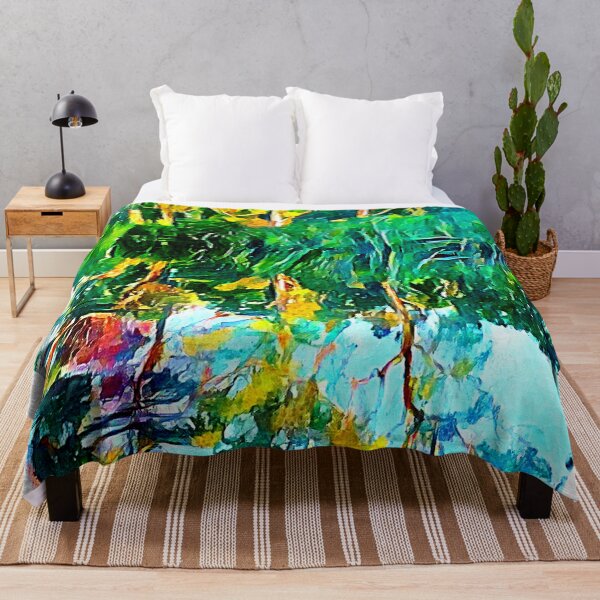 Item preview, Abstract Digital Painting Trees On A River From Walls Of Fame designed and sold by WallsOfFameAust.
