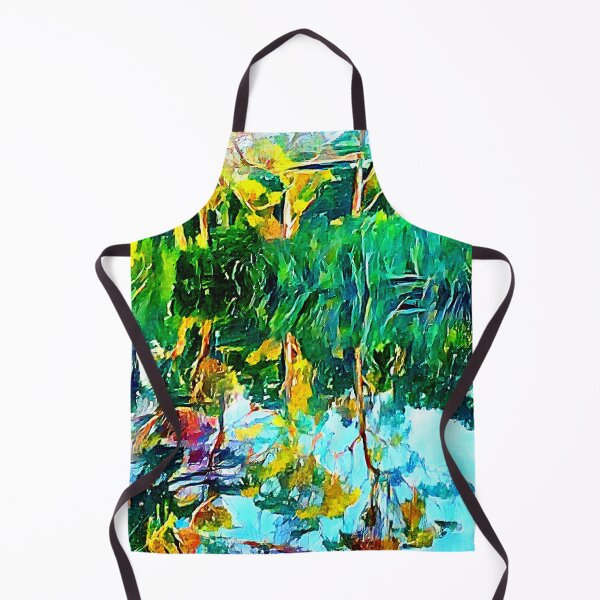 Item preview, Abstract Digital Painting Trees On A River From Walls Of Fame designed and sold by WallsOfFameAust.