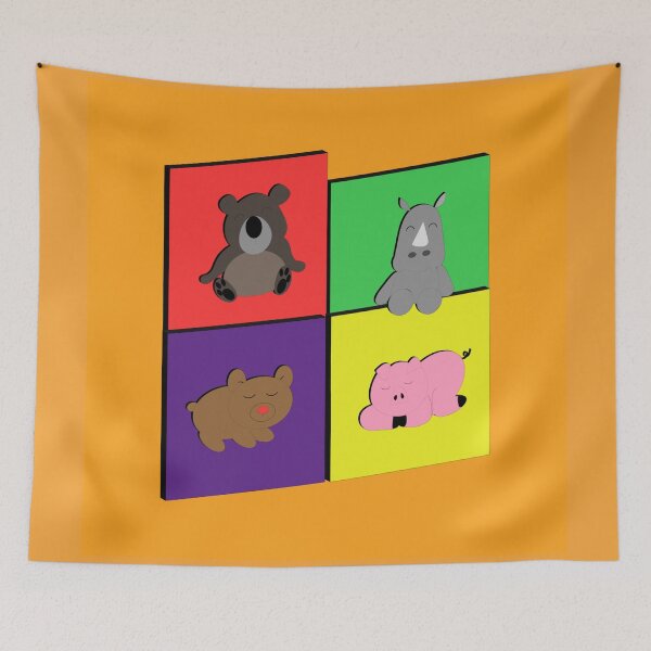 Item preview, Drawing of cute animals sleeping designed and sold by wonghong.