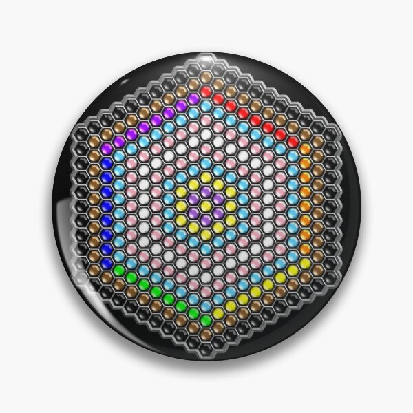 Item preview, Progress Pride Honeycomb Medallion designed and sold by FalcoSkyWolf.
