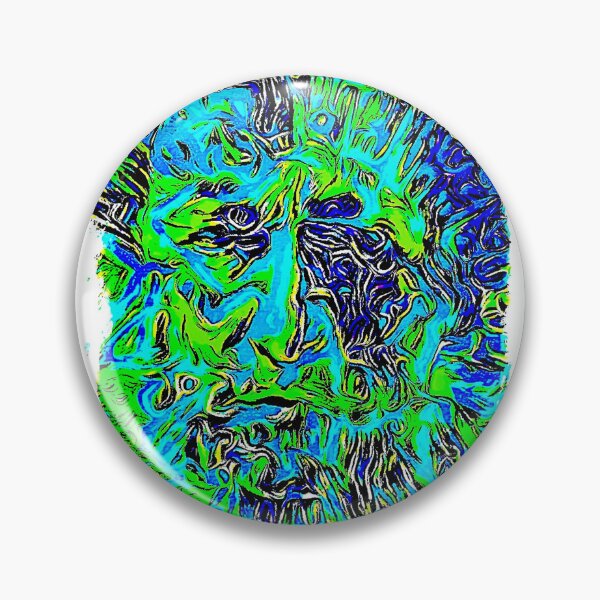 Item preview, Face In The Wall. Green Abstract 2 Walls Of Fame Aust designed and sold by WallsOfFameAust.