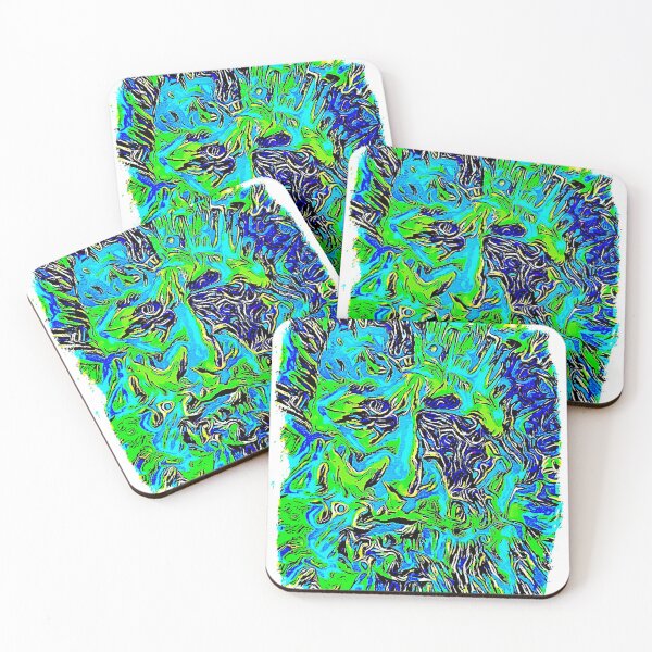 Item preview, Face In The Wall. Green Abstract 2 Walls Of Fame Aust designed and sold by WallsOfFameAust.