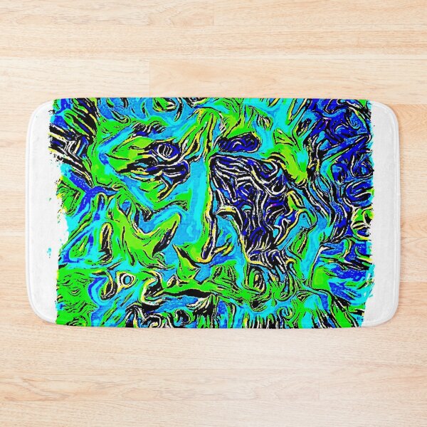 Item preview, Face In The Wall. Green Abstract 2 Walls Of Fame Aust designed and sold by WallsOfFameAust.