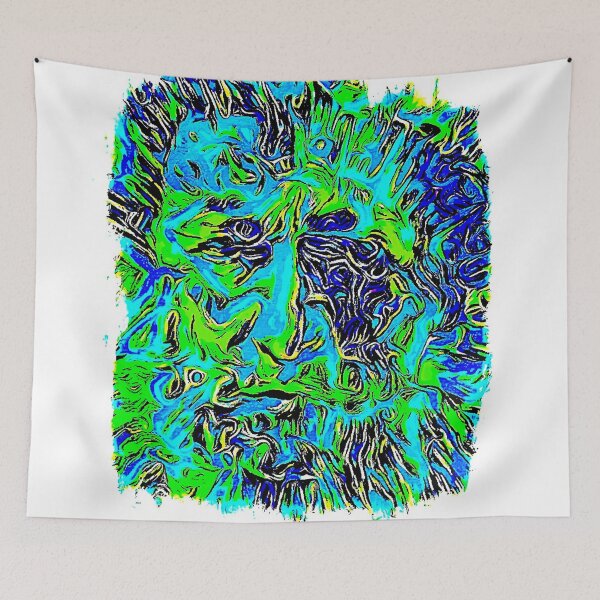 Item preview, Face In The Wall. Green Abstract 2 Walls Of Fame Aust designed and sold by WallsOfFameAust.