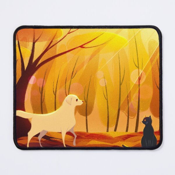 Item preview, golden retriever meets black cat designed and sold by leti-arts.