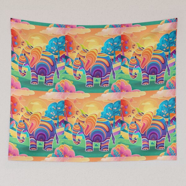 Item preview, Elephant Silhouette. Mandala elephant, Fantasy Elephant, colorful elephant designed and sold by ElephantVibes.