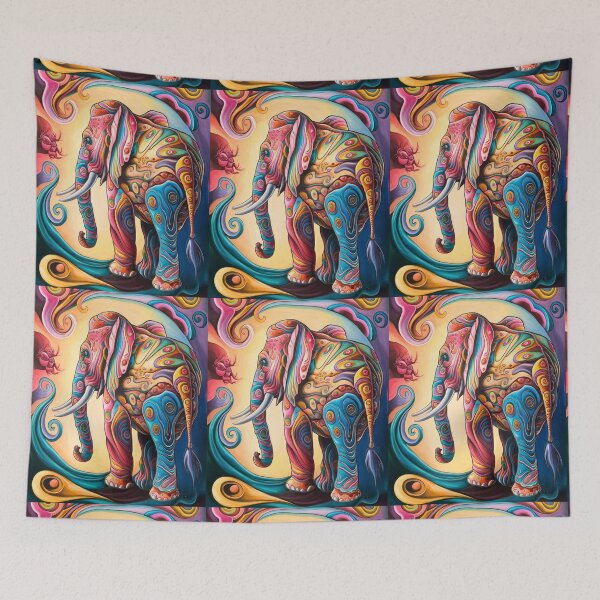 Item preview, Elephant Silhouette. Mandala elephant, Fantasy Elephant, colorful elephant designed and sold by ElephantVibes.