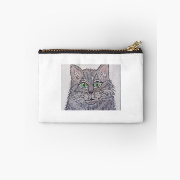 Item preview, face of a beautiful gray and white cat. designed and sold by Valeriepepper.