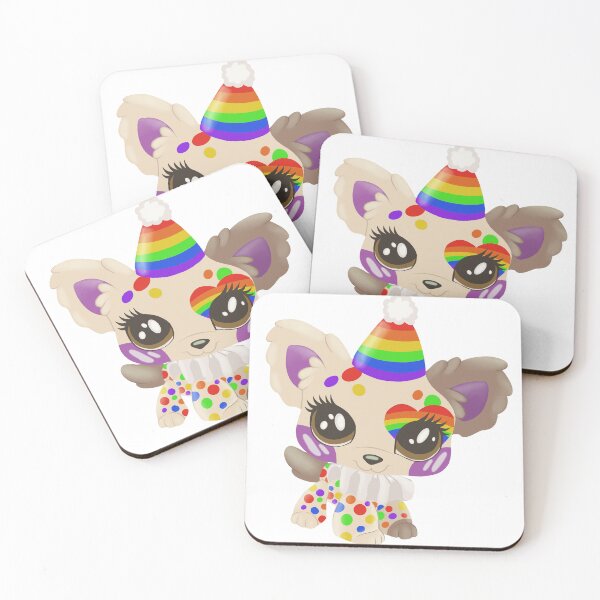 Item preview, lgbtq pride littlest pet shop clown puppy designed and sold by oxxxenfree.