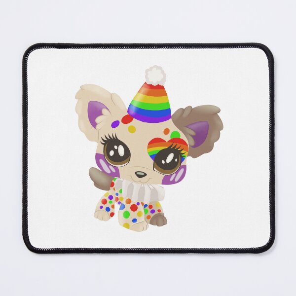 Item preview, lgbtq pride littlest pet shop clown puppy designed and sold by oxxxenfree.