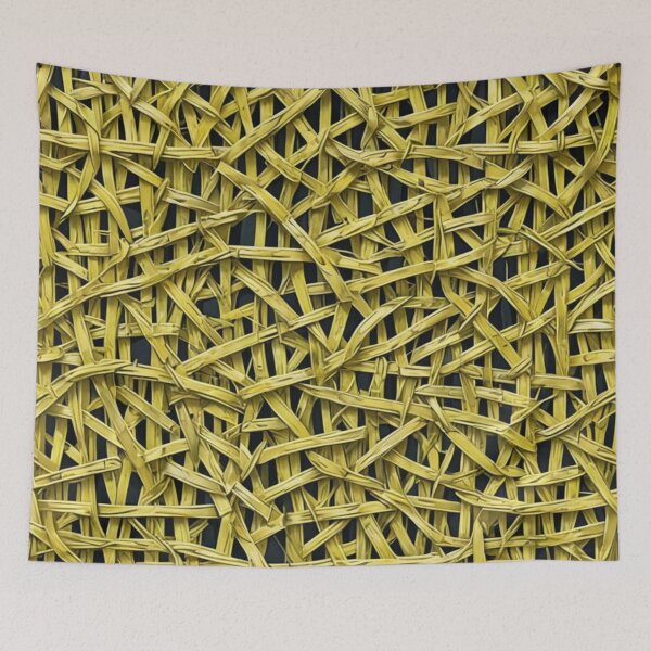 Item preview, Abstract Yellow Wicker Pattern designed and sold by calibrit.