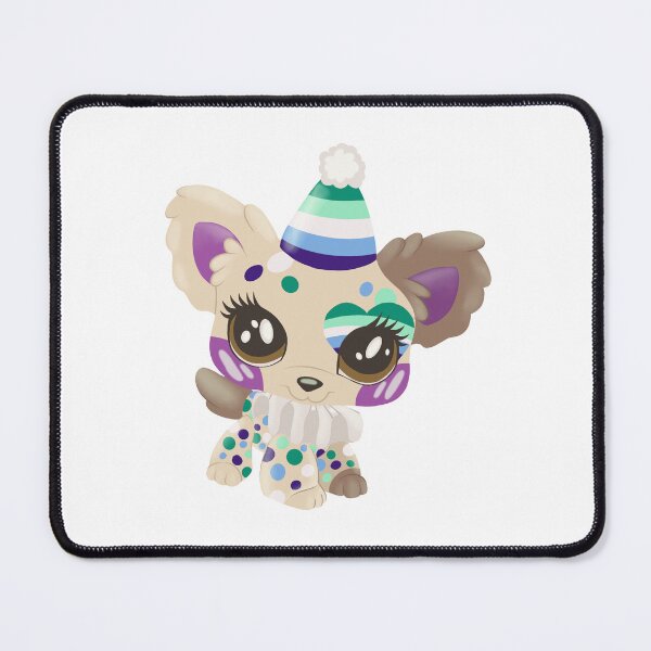 Item preview, gay pride littlest pet shop clown puppy designed and sold by oxxxenfree.
