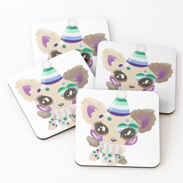 Item preview, gay pride littlest pet shop clown puppy designed and sold by oxxxenfree.
