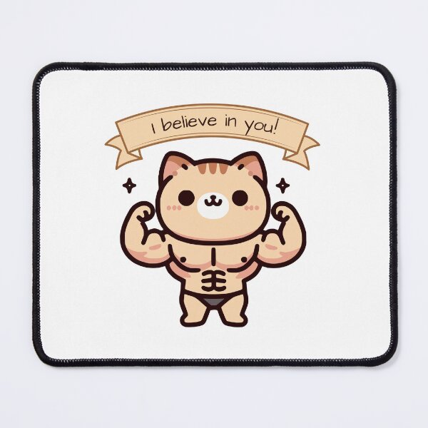Item preview, I believe in you! Muscular cat designed and sold by SekoOne.