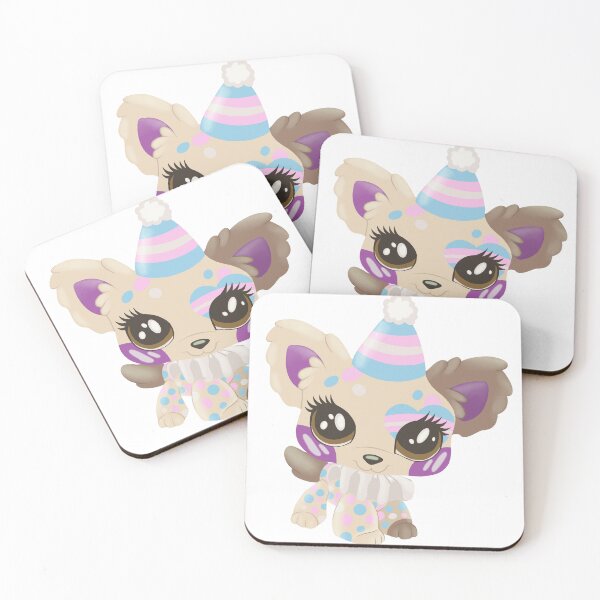 Item preview, trans pride littlest pet shop clown puppy designed and sold by oxxxenfree.
