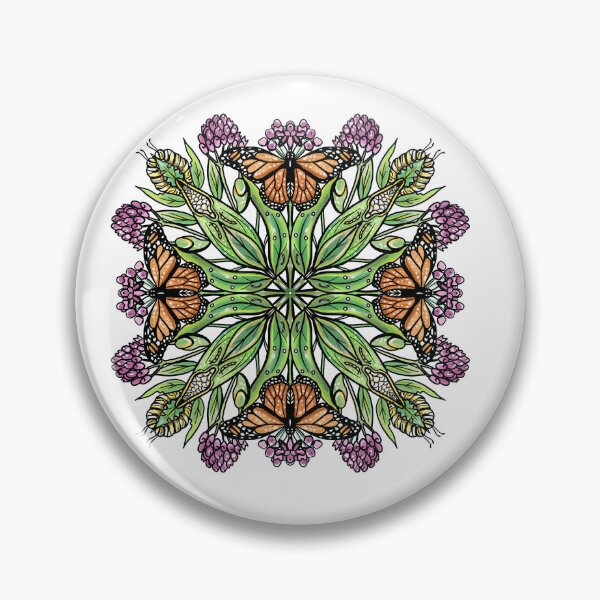 Item preview, Milkweed mandala, monarch mandala designed and sold by CBStetson.