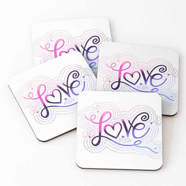 Item preview, Love Swirl Doodle Omnisexual Pride Flag Lettering designed and sold by JoyfulJen.