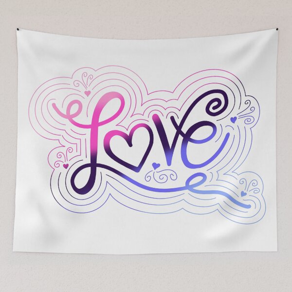Item preview, Love Swirl Doodle Omnisexual Pride Flag Lettering designed and sold by JoyfulJen.