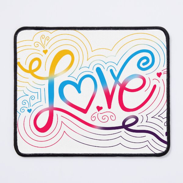Item preview, Love Swirl Doodle Polyamory Pride Flag Lettering designed and sold by JoyfulJen.