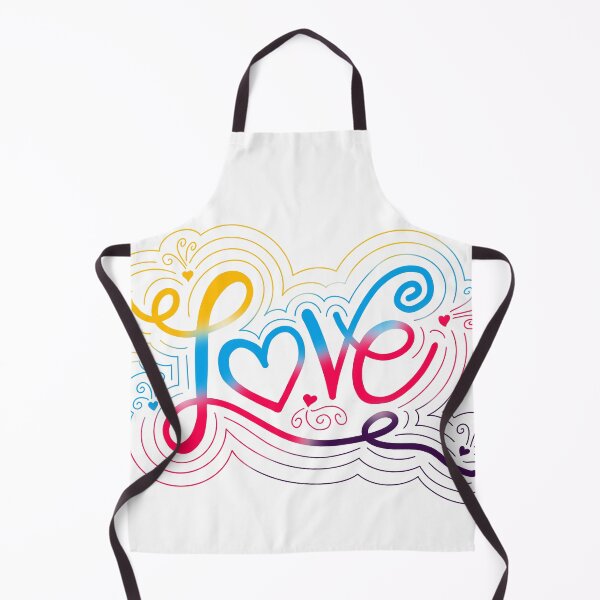 Item preview, Love Swirl Doodle Polyamory Pride Flag Lettering designed and sold by JoyfulJen.