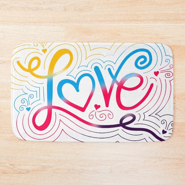 Item preview, Love Swirl Doodle Polyamory Pride Flag Lettering designed and sold by JoyfulJen.