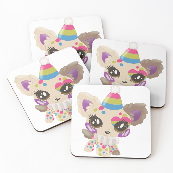 Item preview, pansexual pride littlest pet shop clown puppy designed and sold by oxxxenfree.