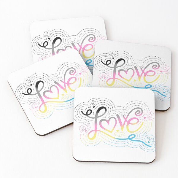 Item preview, Love Swirl Doodle Polygender Pride Flag Lettering designed and sold by JoyfulJen.