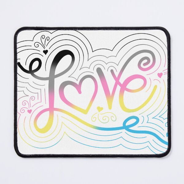 Item preview, Love Swirl Doodle Polygender Pride Flag Lettering designed and sold by JoyfulJen.