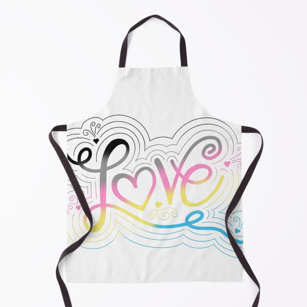 Item preview, Love Swirl Doodle Polygender Pride Flag Lettering designed and sold by JoyfulJen.