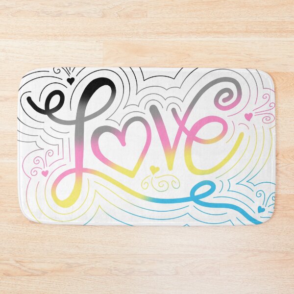Item preview, Love Swirl Doodle Polygender Pride Flag Lettering designed and sold by JoyfulJen.