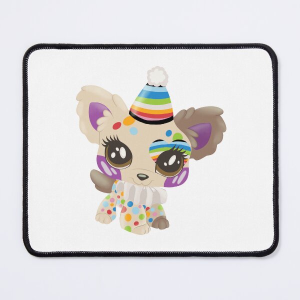 Item preview, queer pride littlest pet shop clown puppy designed and sold by oxxxenfree.