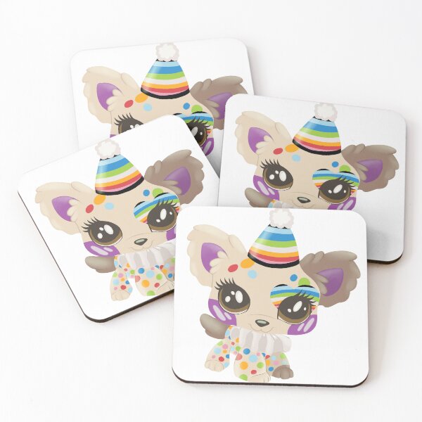Item preview, queer pride littlest pet shop clown puppy designed and sold by oxxxenfree.