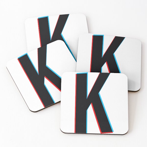Item preview, Black letter K with red and blue lines designed and sold by MUJU-pixel.