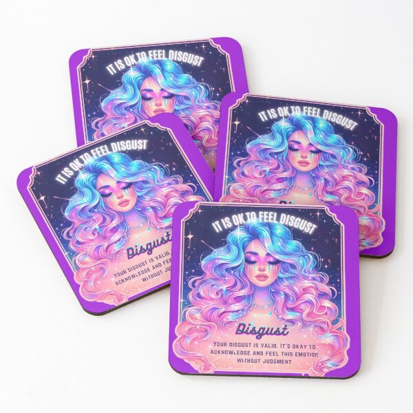 Item preview, Pastel Holographic Watercolor Sticker: Accepting Disgust, Embracing Emotional Authenticity designed and sold by Queueka.