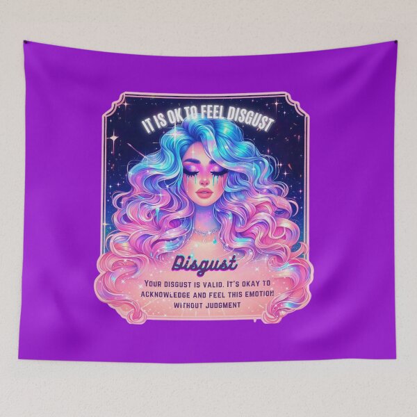 Item preview, Pastel Holographic Watercolor Sticker: Accepting Disgust, Embracing Emotional Authenticity designed and sold by Queueka.